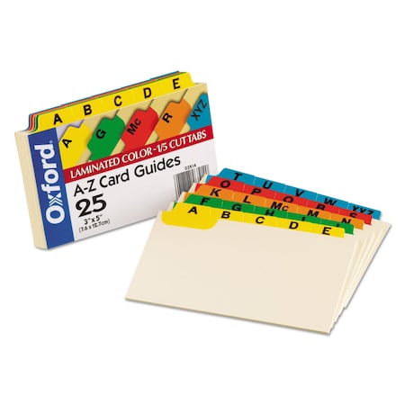 Oxford Guide, Card3"X5", A-Z, Ast, PK25 03514